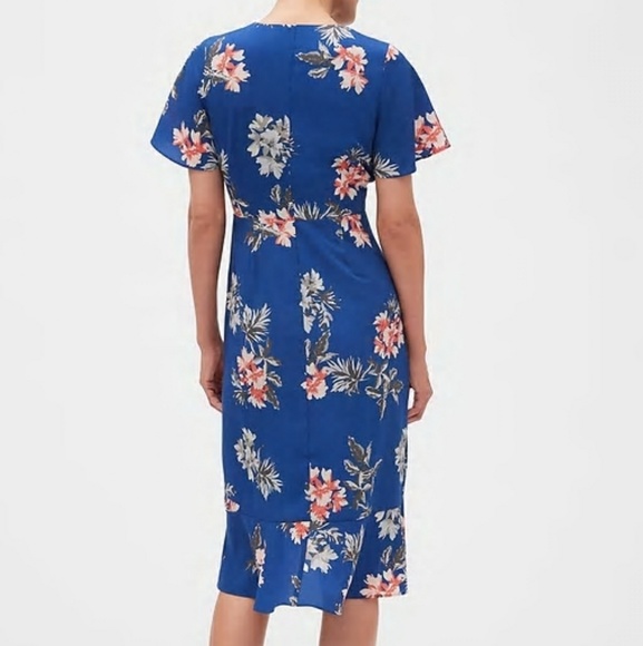 Banana Republic Floral Print Flirty Wrap Dress - Picture 2 of 5
